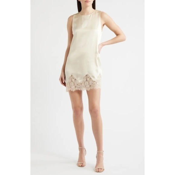Reformation Dresses & Skirts - NWT Reformation Jessalyn Sleeveless Lace Silk Minidress NEW